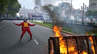 A protester