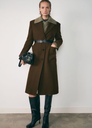 Virgin Wool Coat With Pockets - Women | Mango Usa