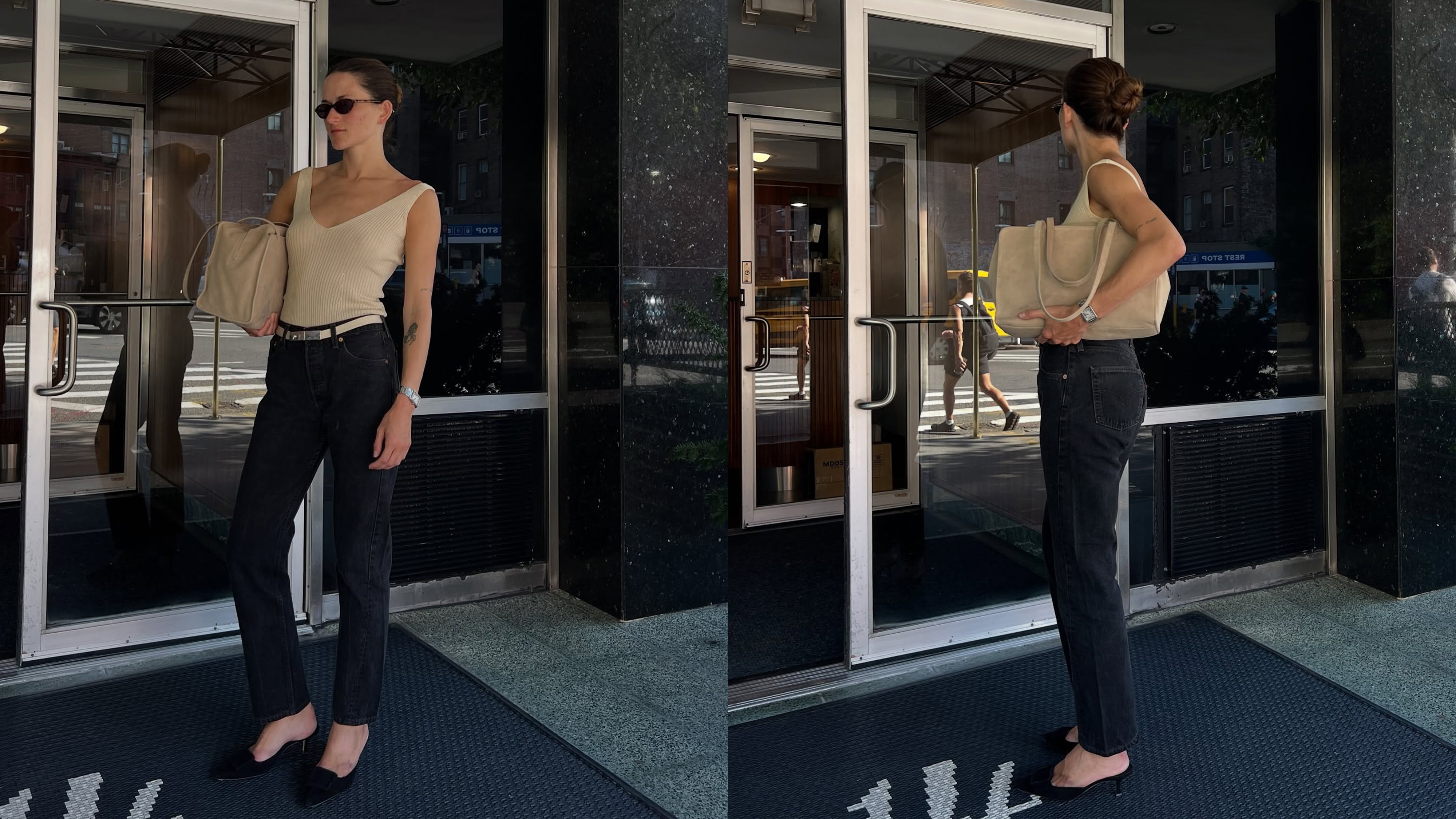 Eliza Huber wearing Levi's.