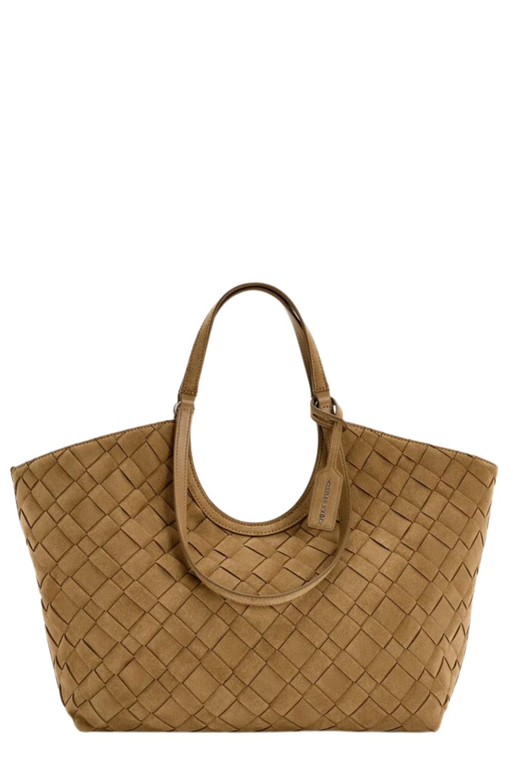 Charles & Keith Ivette Recycled Suede Woven Tote Bag