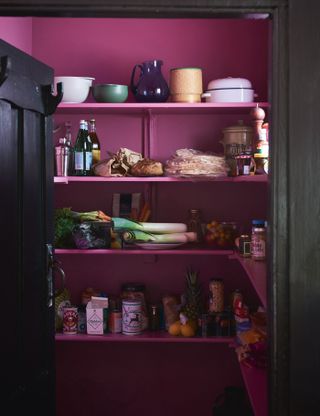 Farrow & Ball pink pantry
