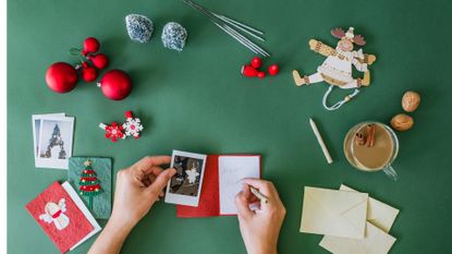 Making homemade christmas cards