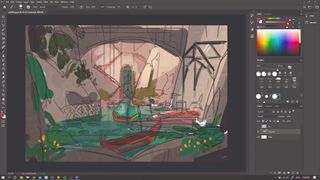 Painting over a 3D environment