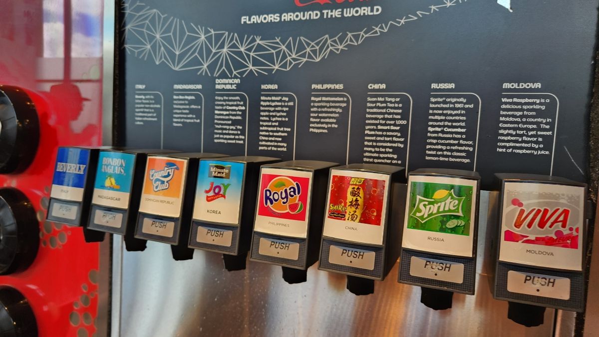 Club Cool soda fountain at Epcot