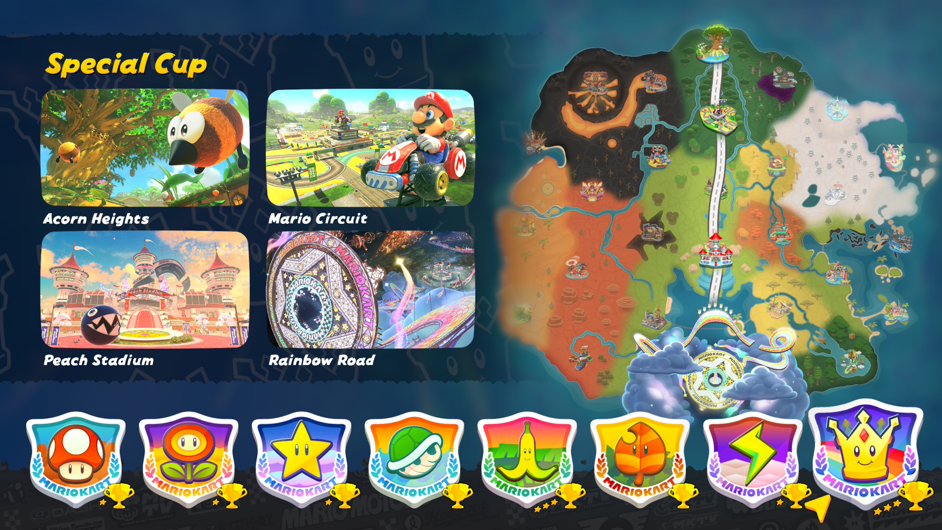 The Special Cup map in Mario Kart World