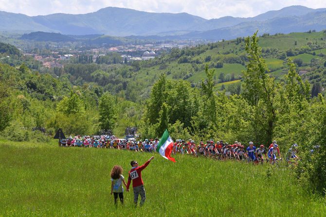 You can tell you're in Italy on stage 9 of the 2018 Giro from Pesco Sannita to Gran Sasso d'Italia