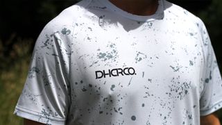 Close up detail of the fabric and graphics on the DHaRCO Short Sleeve Jersey