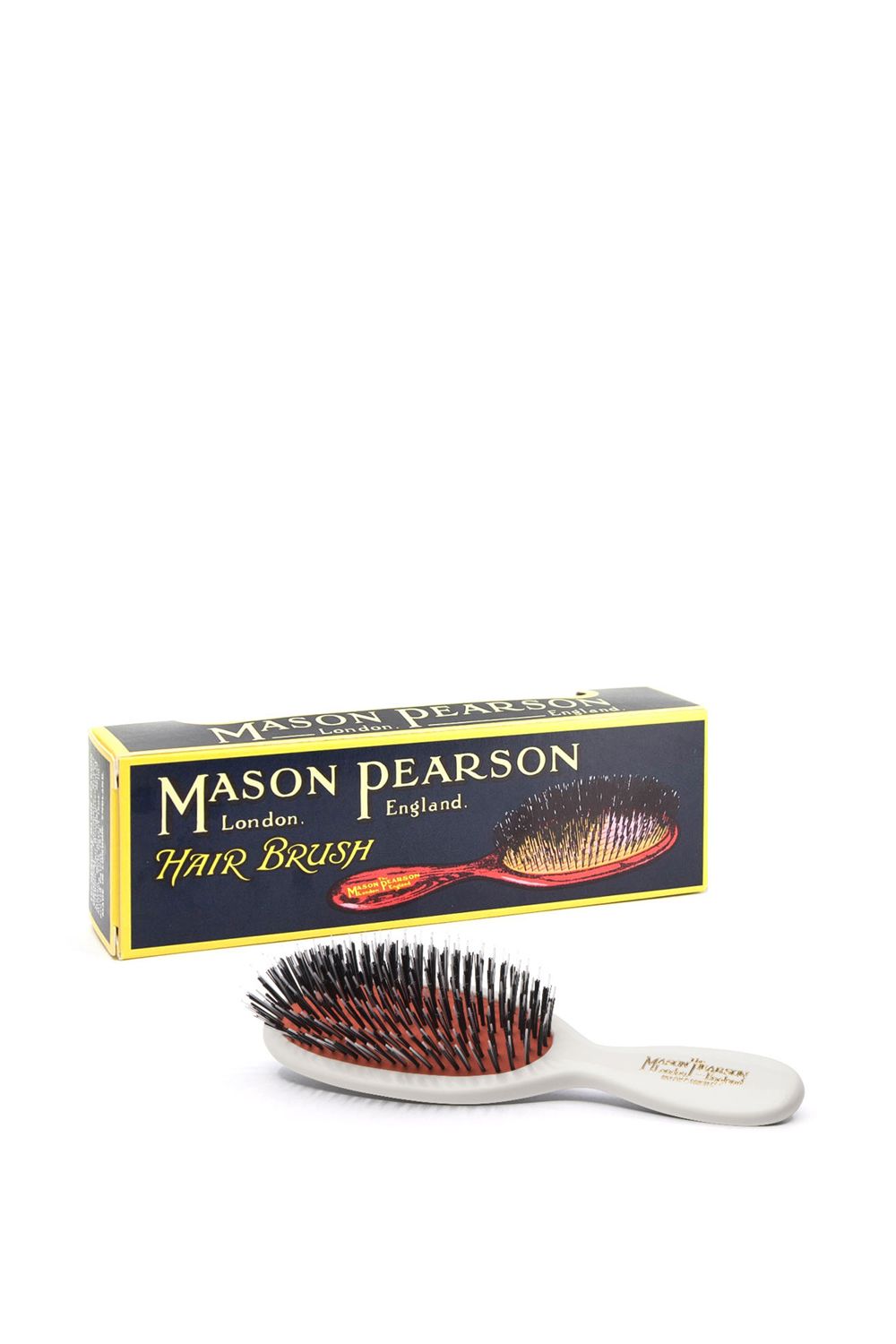 Pocket Bristle &amp;amp; Nylon Hair Brush White