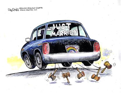 Political cartoon U.S. Gay Marriage