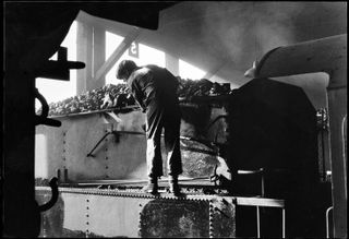 Black-and-white images from the days of steam locomotives