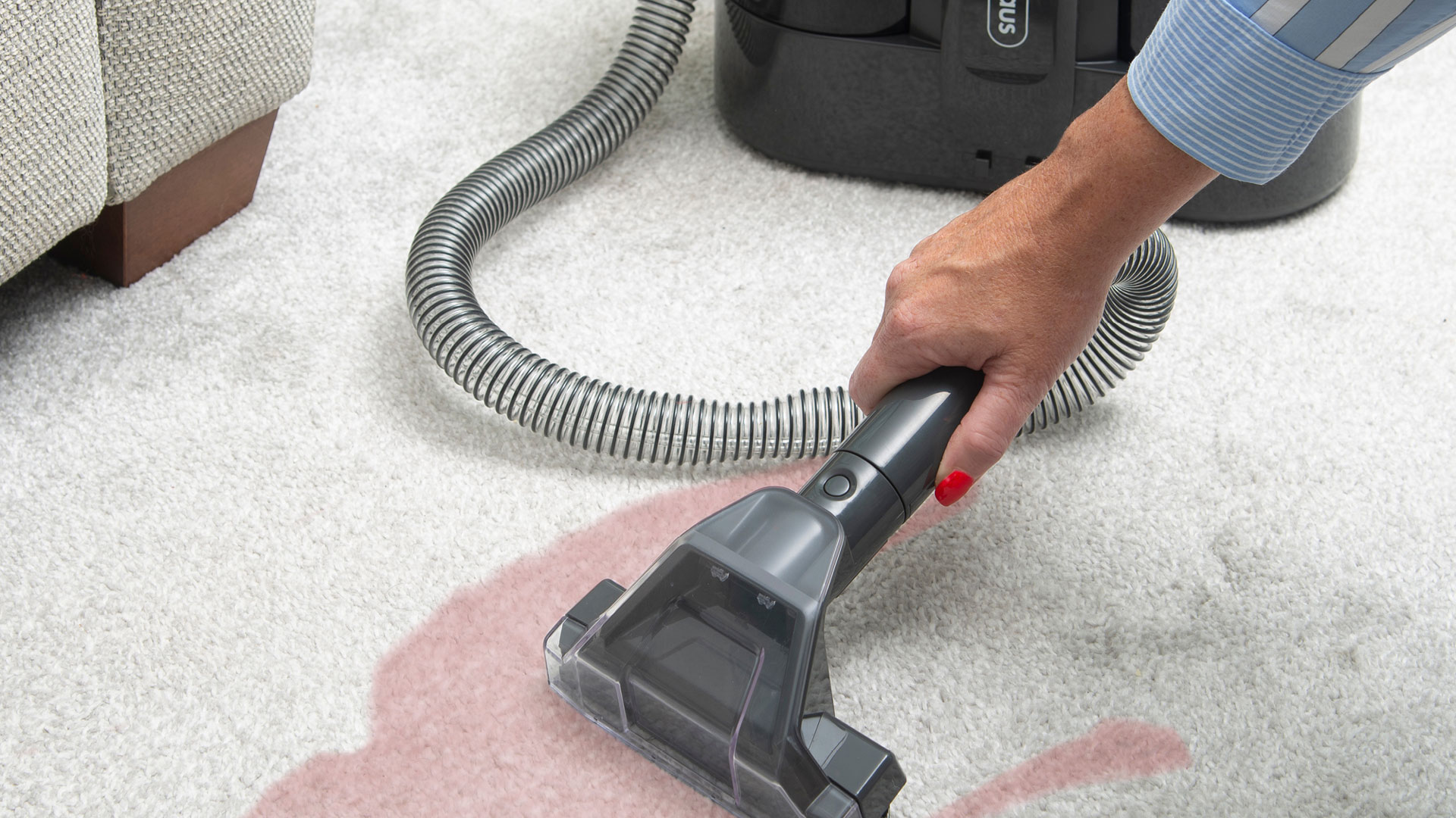 using carpet cleaner to deal with red wine stain