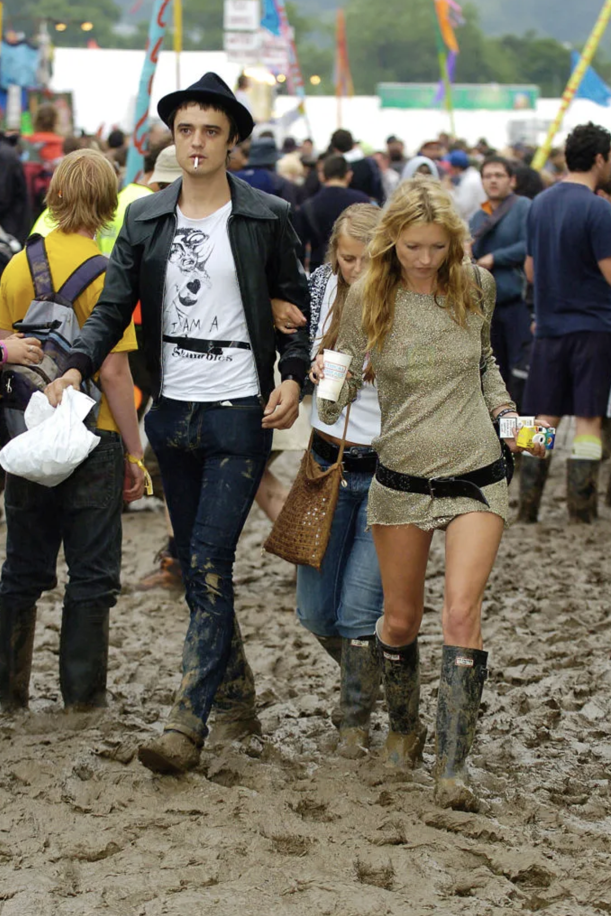 Kate Moss at Glastonbury 2005