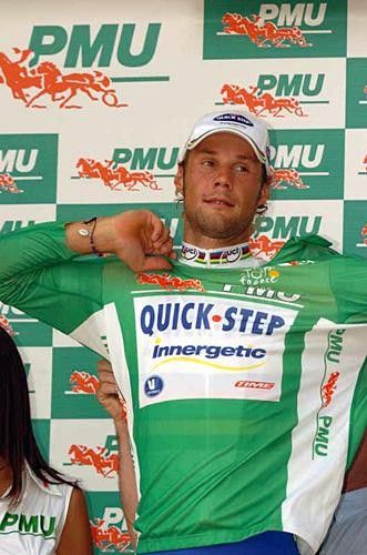 Tom Boonen (Quick.Step) pulls on the maillot vert