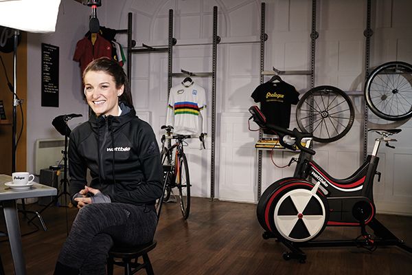 World champion Lizzie Armitstead (Boels Dolmans) and her Wattbike