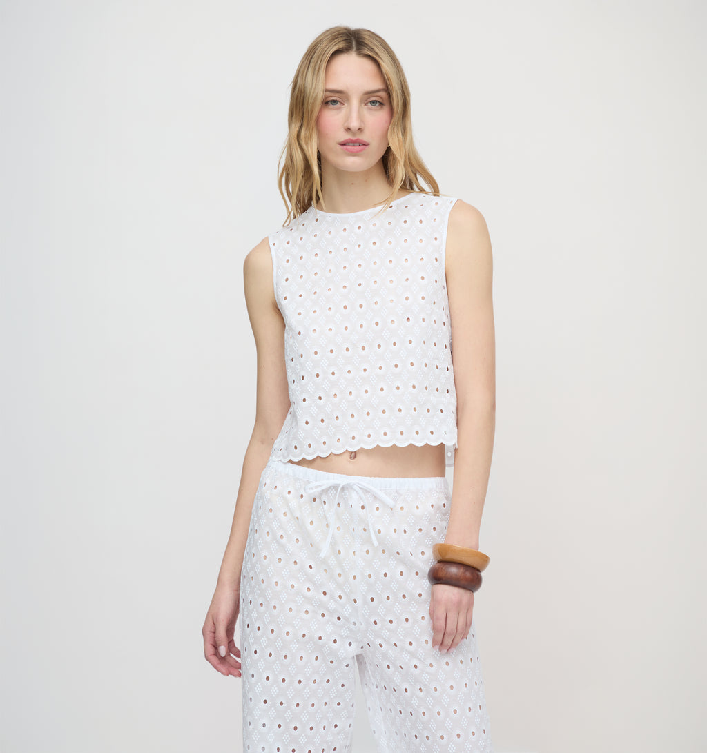 White Diamond Eyelet / Xxxs