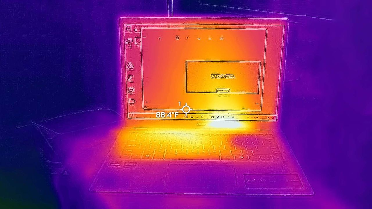 Acer Aspire Go 14 thermals whole laptop.