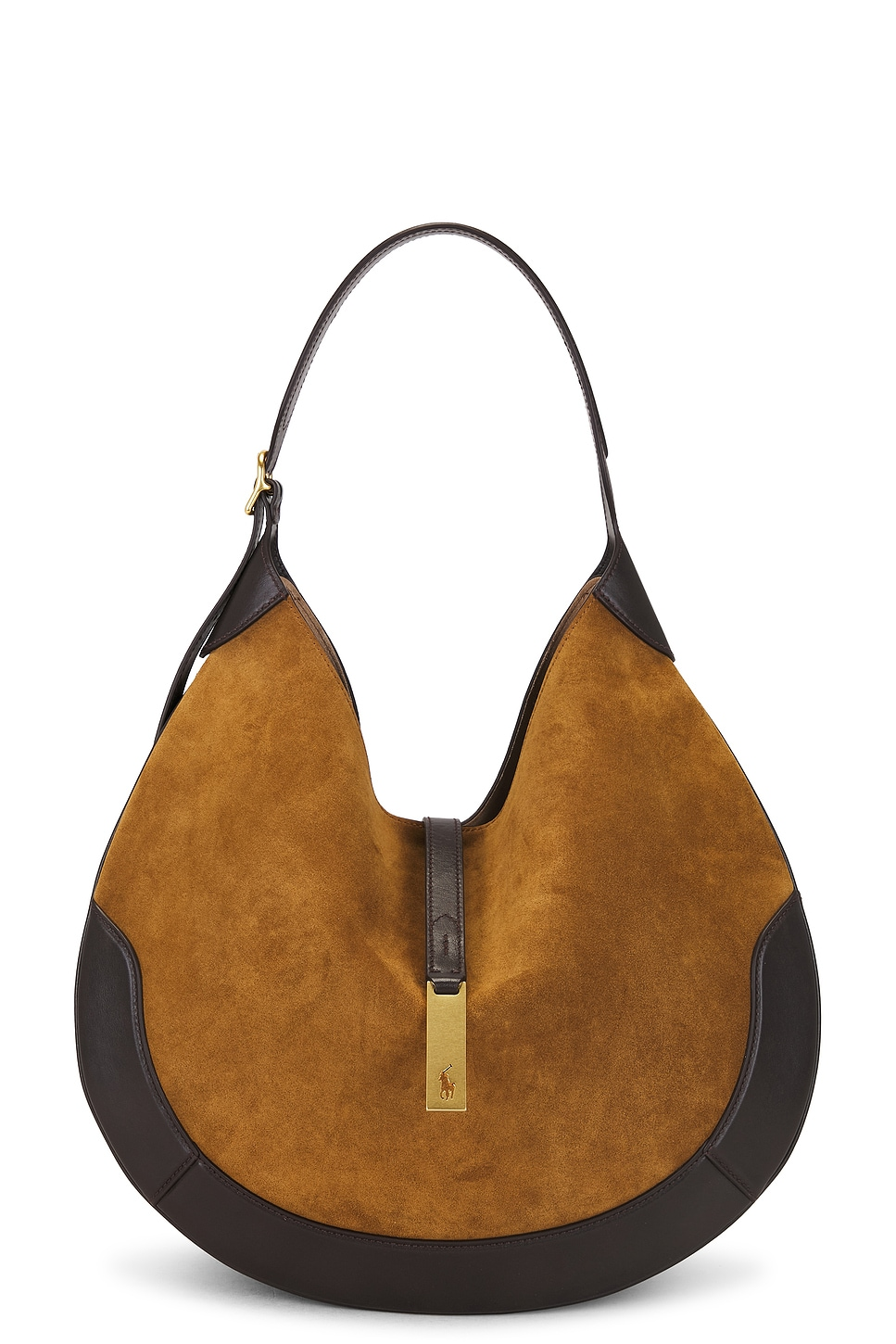 Ralph Lauren Suede & Leather Medium Shoulder Bag
