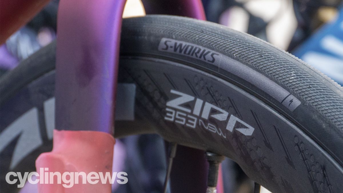 Podium bikes at the women's Omloop Het Nieuwsblad