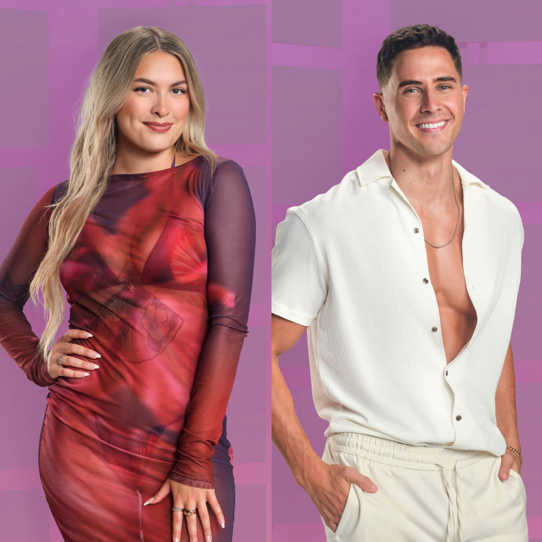 A split image of Madison Errichiello and Freddie Powell from 'Perfect Match' season 3.