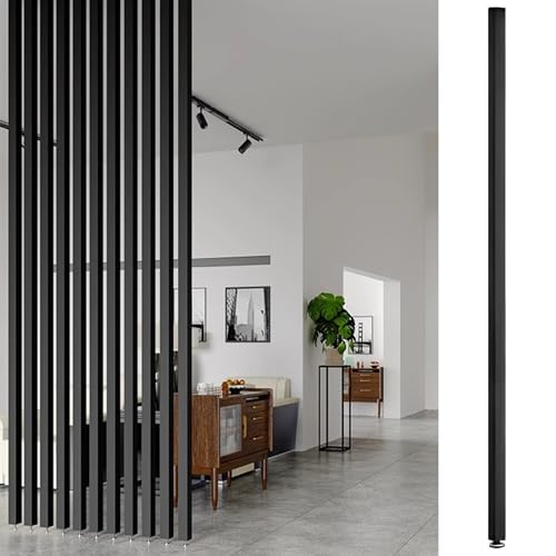 Floor to Ceiling Room Divider - Solid Wood Screen Partition Post, Modern Luxury Living Room Column Bedroom Wall Vertical Bar Room Dividers, Easy to Install ( Color : Black 1pc , Size : 75cm/29.5in/2.4