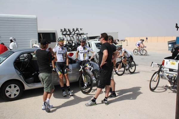 Mark Cavendish (HTC-Highroad) still bears the scars of his prologue fall.
