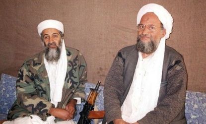 Osama bin Laden sits with Ayman al-Zawahiri in Afghanistan in 2001: The Egyptian terrorist has been chosen to succeed bin Laden as al Qaeda's leader.