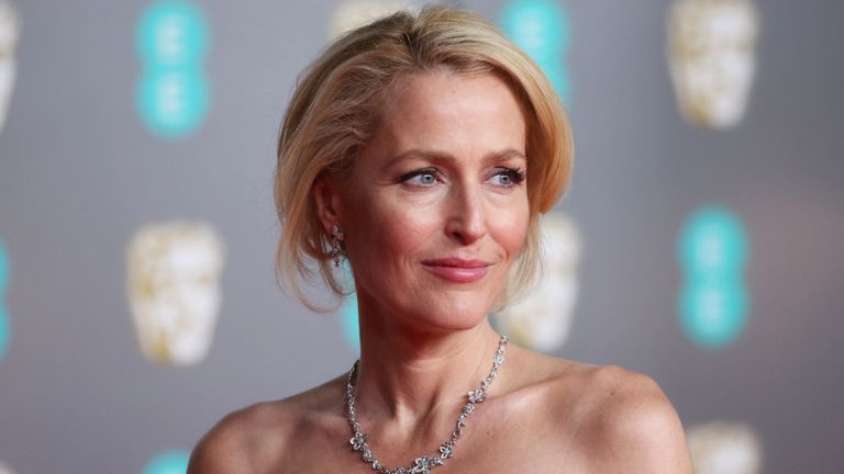 Gillian Anderson at an awards evening
