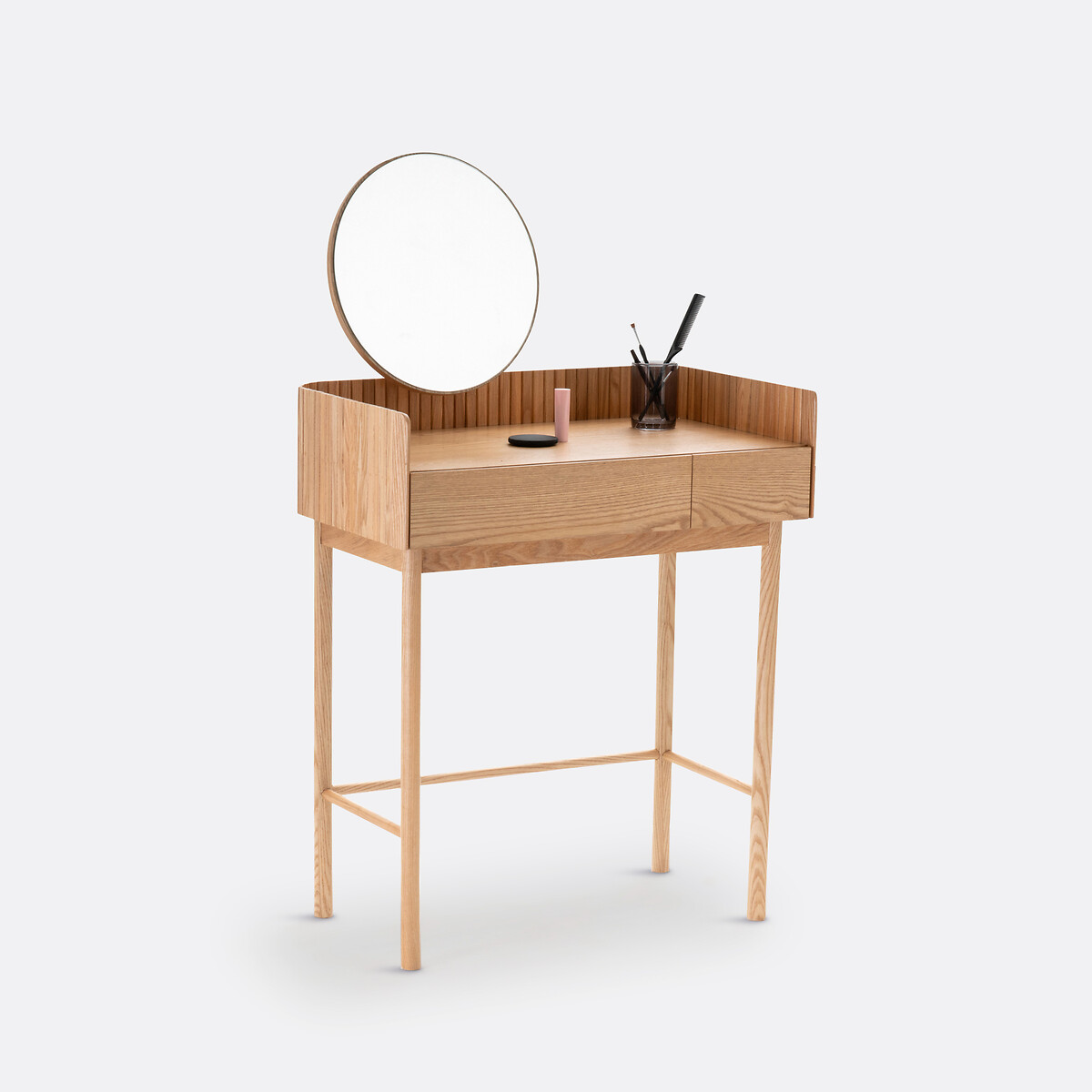 Latti Ash and Ash Veneer Dressing Table With 2 Drawers