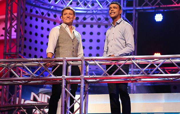 Ben Shephard and Chris Kamara hosting the final of Ninja Warrior