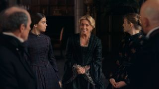 Hailee Steinfeld, Jane Krakowski and Anna Baryshnikov in “Dickinson” season three