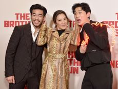  Justin Chien, Michelle Yeoh and Sam Song Li attend the Los Angeles premiere of Netflix's "The Brothers Sun"