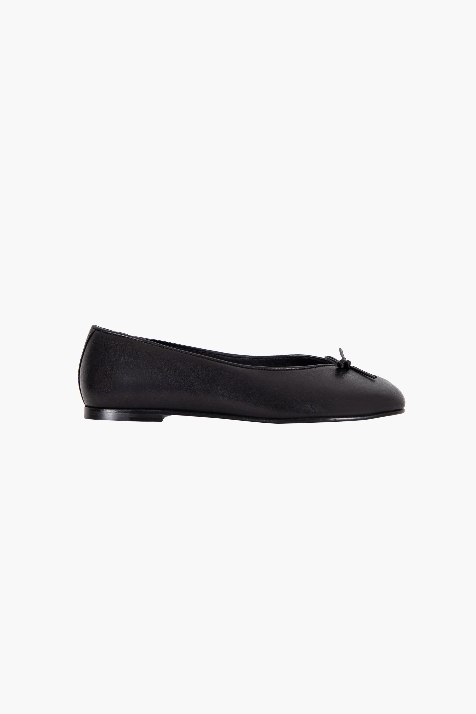 Toe Ballerina in Black Nappa