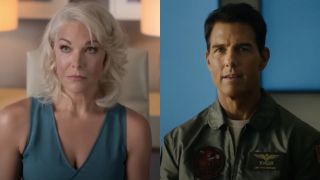 Hannah Waddingham in Ted Lasso, Tom Cruise in Top Gun: Maverick (side by side)