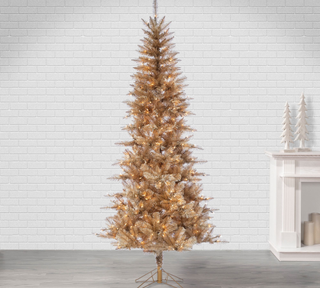 rose gold faux christmas tree