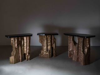 repoussé metal work furniture