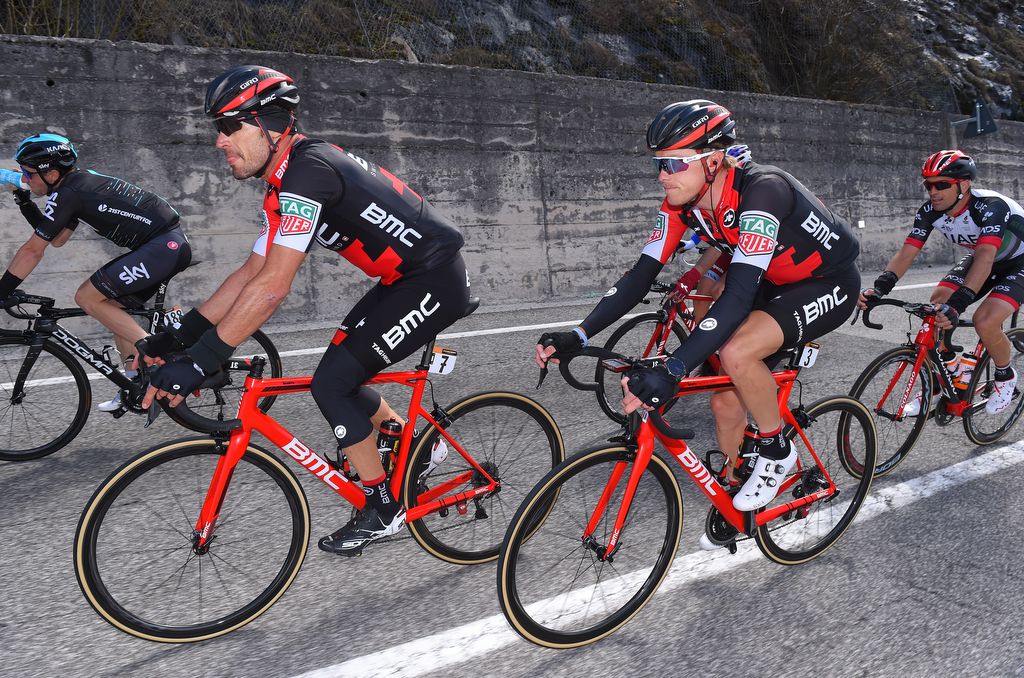Rohan Dennis (BMC) had Manuel Quinziato looking after him on stage 5