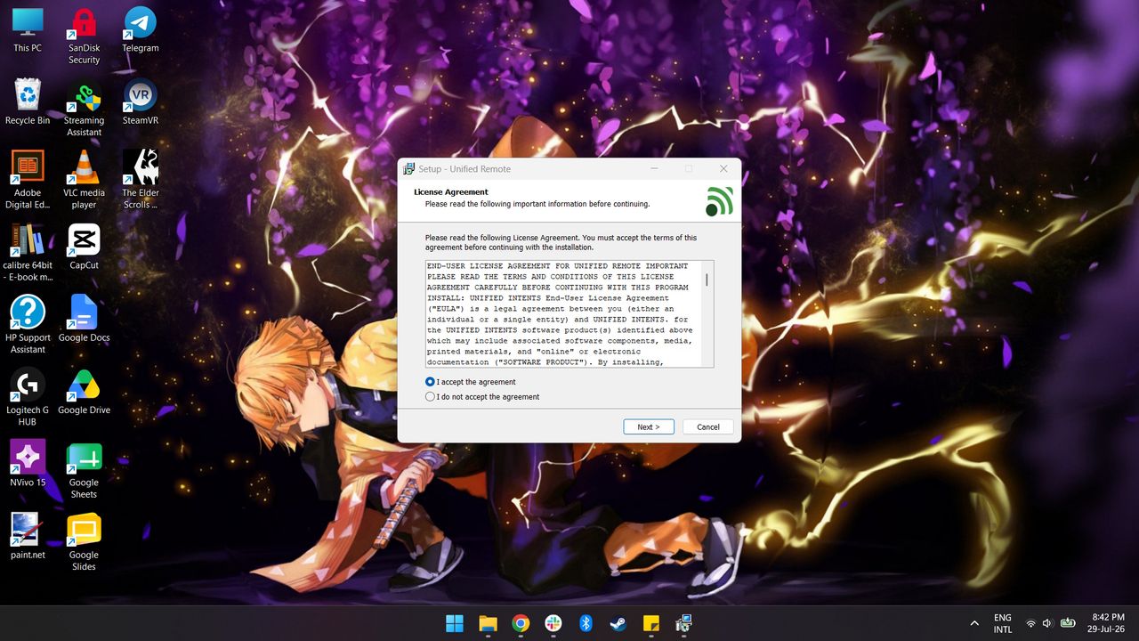 Unified Remote remote mouse app setup on Windows PC