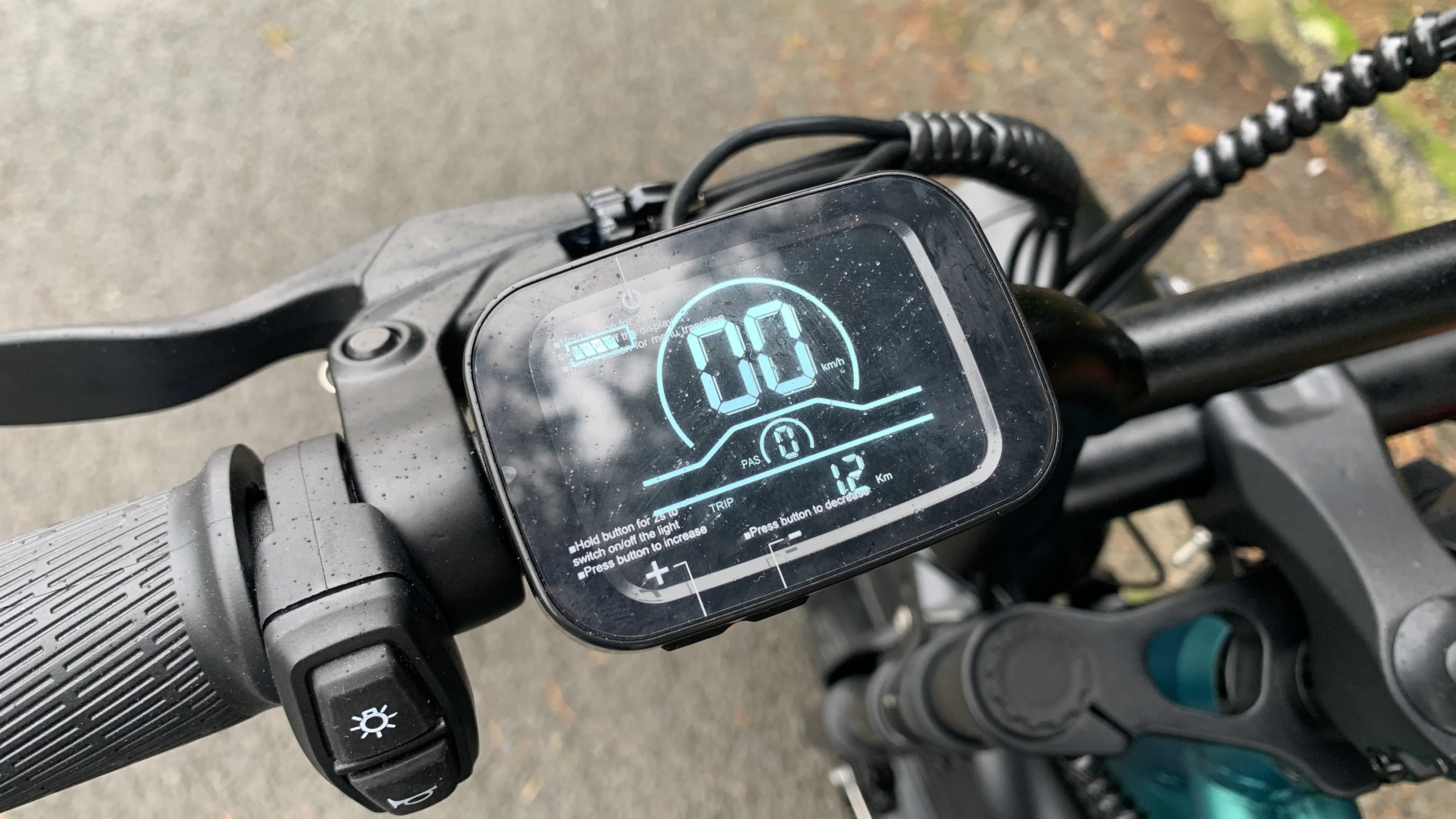 Engwe M20 E-Bike with digital display and pedal assist controls