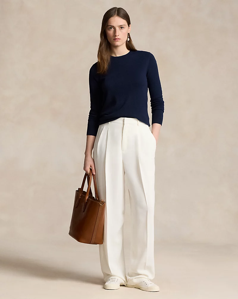 Pleated Straight Leg Trouser