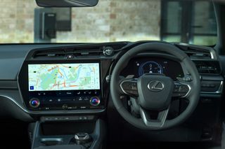 The dashboard of the Lexus RZ 450E