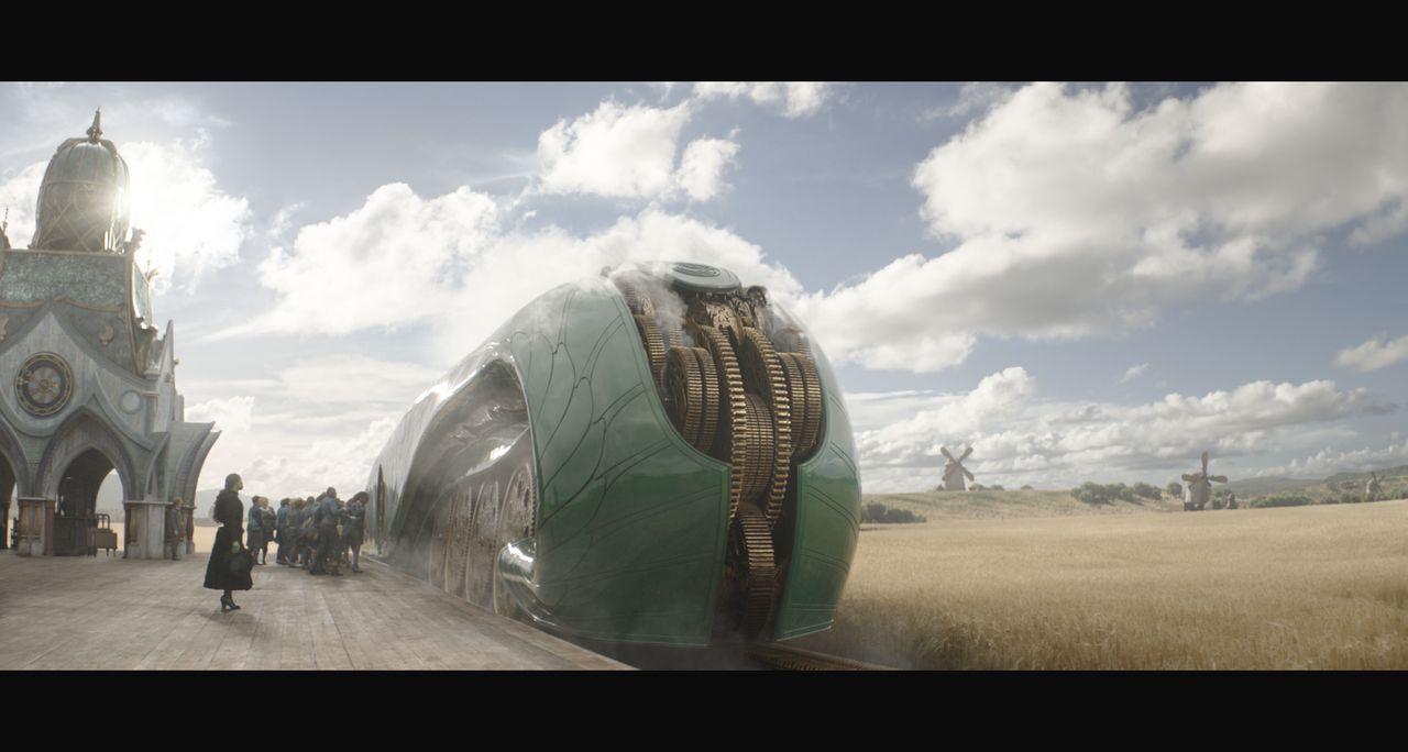Making the VFX of Wicked; a train station on a film set is turned into a fantasy world