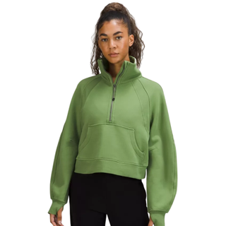 Lululemon half zip scuba sweatshirts in green