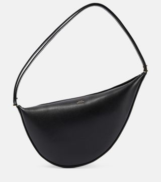 Scooped Leather Shoulder Bag