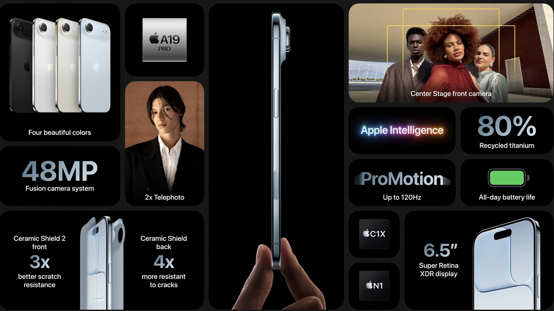 Screenshot from Apple&#039;s September 2025 event