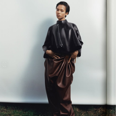Taylor Russell wears Loewe drapes