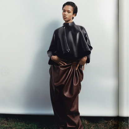 Taylor Russell wears Loewe drapes