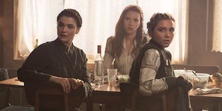 Scarlett Johansson, Rachel Weisz and Florence Pugh in Black Widow