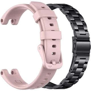 EANWireless Garmin Lily Silicone Sport and Metal Classic Stainless Steel Band