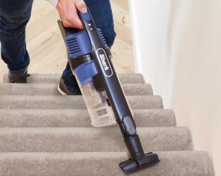 Shark vacuum on stairs