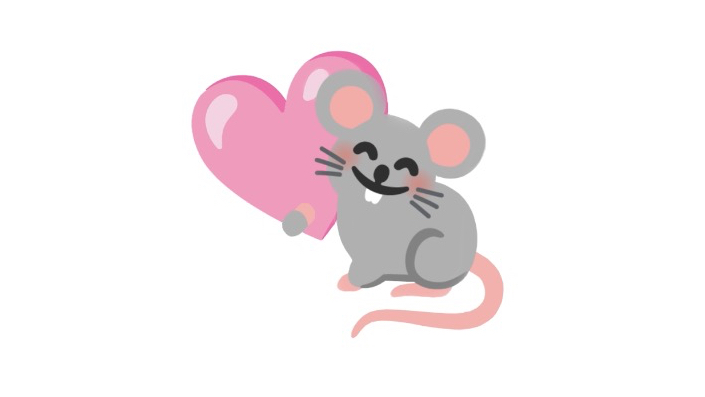 A mouse and heart emoji combination